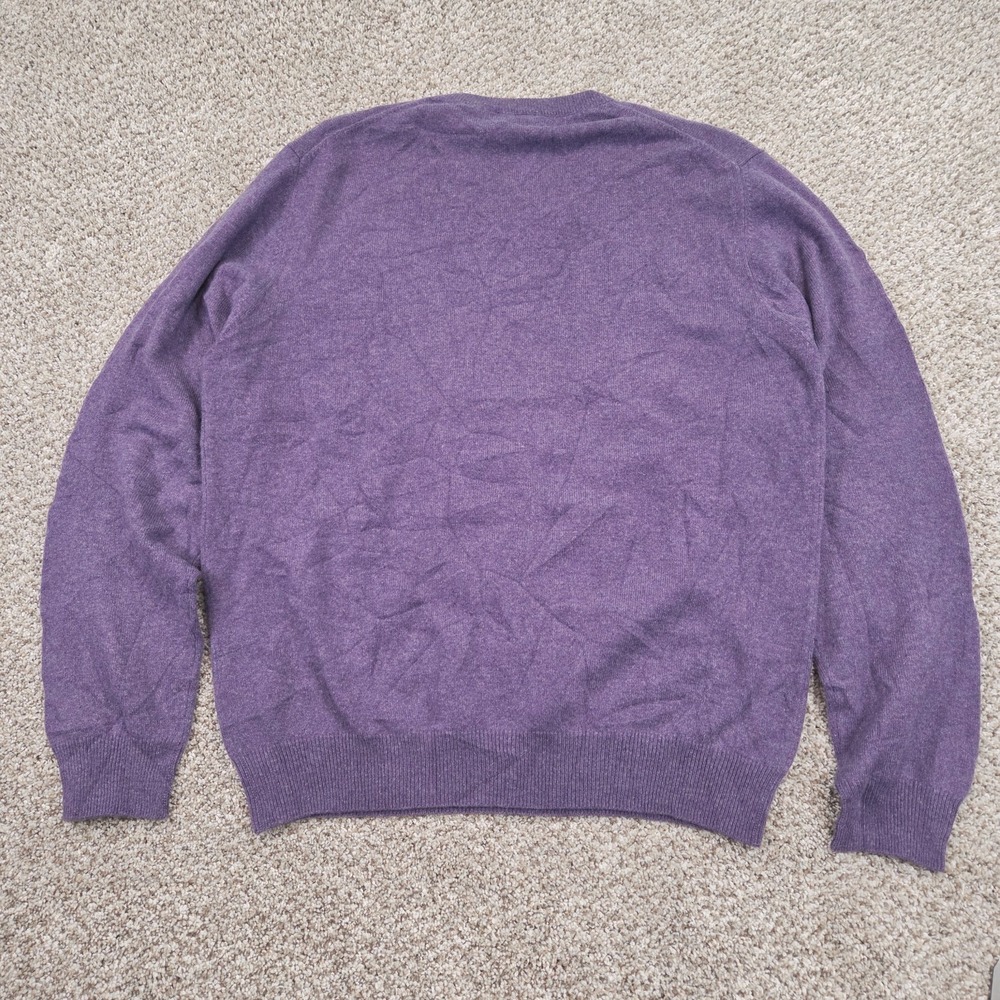 Joseph & Lyman Cashmere Sweater Men's M Purple Crew Neck Pullover NEW - Picture 2 of 5